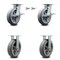 Service Caster 8 Inch Kingpinless Thermoplastic Wheel Caster Brake & Swivel Lock 2 Rigid, 2PK SCC-KP30S820-TPRRF-SLB-BSL-2-R-2 - alternate 1
